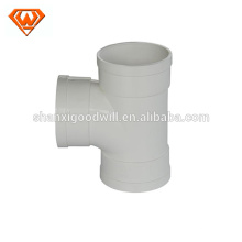 cinza água pvc tee pipe fitting price